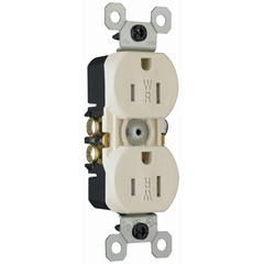 LEGRAND Pass & Seymour 3232-TRWRLA Straight Blade Receptacle 15A 125V Duplex