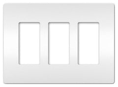 LEGRAND Pass & Seymour RWP263W Screwless Wallplate, 3 Gangs, 6.77 Width x 4.94 Height, White