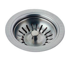DELTA FAUCET Delta Faucet 72010-AR 4-1/2 in. Brass Kitchen Sink Flange and Basket Strainer Arctic Stainless