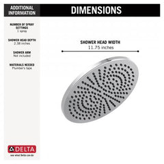 DELTA FAUCET Delta Faucet 52158-PR25 Universal Showering Components Single-Setting Metal Raincan