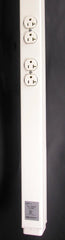 LEGRAND Wiremold 25DTP-415 Two Channel Pole, 8 Removable Communications Cover W/KOs, 15'5 L