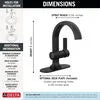 DELTA FAUCET Delta Faucet 15855lf-bl Single Handle Bathroom Faucet Matte Black