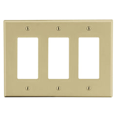 HUBBELL Hubbell Wiring Device-Kellems P263I Wallplate, 3-G, 3) DEC,