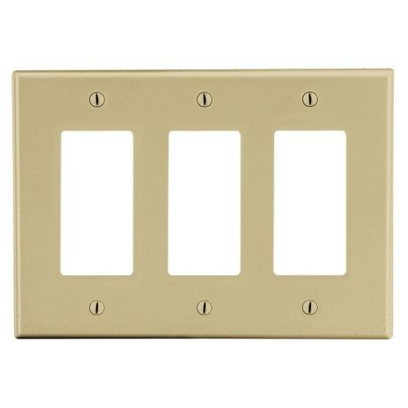 HUBBELL Hubbell Wiring Device-Kellems P263I Wallplate, 3-G, 3) DEC,