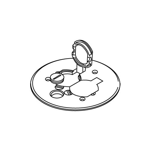 LEGRAND Legrand-Wiremold 895 Cover Plate, Assembled, Series: Ratchet-Pro 880/881, 2 Outlets, 5-1/2 in Dia