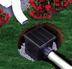 NDS NDS 1200BLKIT - 12-Inch Catch Basin with Grate, Black