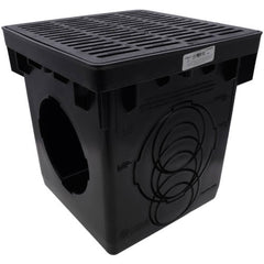 NDS NDS 1200BLKIT - 12-Inch Catch Basin with Grate, Black