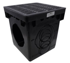 NDS NDS 1200BLKIT - 12-Inch Catch Basin with Grate, Black