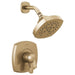 DELTA FAUCET Delta Faucet t17276-cz-pr Stryke 17 Series Shower Trim 2 Lever Handle 1.75 Gpm Square 5 Function H2okinetic Lumicoat Champagne Bronze Ada Watersense for Multichoice Universal R10000