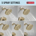 DELTA FAUCET Delta Faucet t17276-cz-pr Stryke 17 Series Shower Trim 2 Lever Handle 1.75 Gpm Square 5 Function H2okinetic Lumicoat Champagne Bronze Ada Watersense for Multichoice Universal R10000