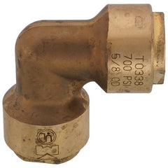 MUELLER STREAMLINE Mueller Streamline ACP02722 Refrigerant Brass Push 90-Degree Elbow 5/8 inches OD
