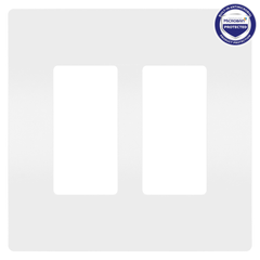 LEGRAND Pass & Seymour RWP262W Screwless Wallplate 2-Gang White