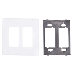 LEGRAND Pass & Seymour RWP262W Screwless Wallplate 2-Gang White