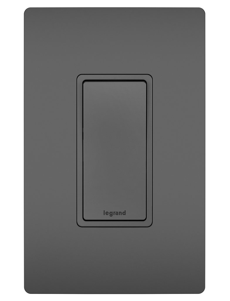 LEGRAND Pass & Seymour TM874-BK 15 Amp 120/277 VAC 4-Way Black Thermoplastic Rocker Decorator Switch