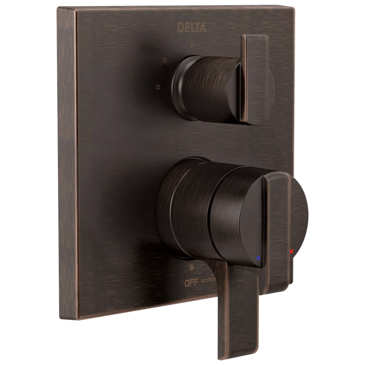 DELTA FAUCET Delta T27867-RB Angular Modern Monitor 17 Series Valve Trim with 3-Setting Integrated Diverter