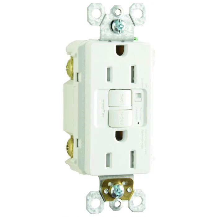 LEGRAND Pass & Seymour 1597TRAW GFCI Receptacle Duplex Tamper-Resistant 125 VAC 15 Amp