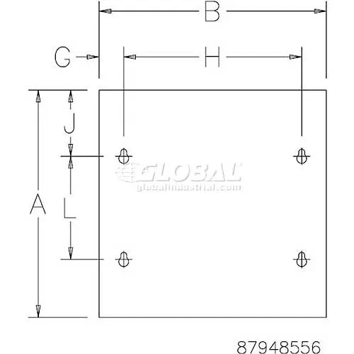 NVENT Hoffman AFE6X6 Flush Cover For Pull Box Fits 6.00X6.00 7.50 X 7.50