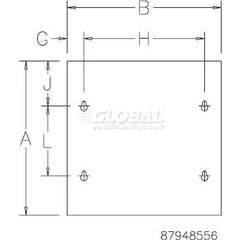 NVENT Hoffman AFE6X6 Flush Cover For Pull Box Fits 6.00X6.00 7.50 X 7.50