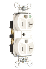 LEGRAND Legrand TR-8300HW Pass & Seymour TR-8300HW 20 Amp 125 VAC 2-Pole 3-Wire NEMA 5-20R White Nylon Tamper-Resistant Duplex Receptacle