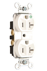 LEGRAND Legrand TR-8300HW Pass & Seymour TR-8300HW 20 Amp 125 VAC 2-Pole 3-Wire NEMA 5-20R White Nylon Tamper-Resistant Duplex Receptacle