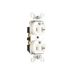 LEGRAND Legrand TR-8300HW Pass & Seymour TR-8300HW 20 Amp 125 VAC 2-Pole 3-Wire NEMA 5-20R White Nylon Tamper-Resistant Duplex Receptacle