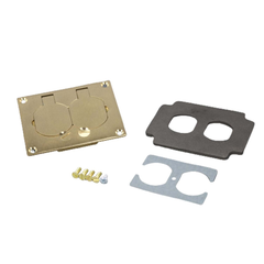 LEGRAND Wiremold 828R Brass Duplex Cover Plate for Omnibox and Modulink Series Floor Boxes