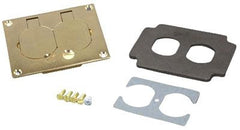 LEGRAND Wiremold 828R Brass Duplex Cover Plate for Omnibox and Modulink Series Floor Boxes