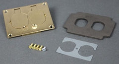 LEGRAND Wiremold 828R Brass Duplex Cover Plate for Omnibox and Modulink Series Floor Boxes