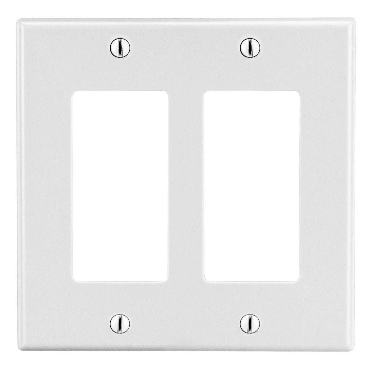 HUBBELL WIRING Bryant Electric P262W Wall Plate Non-Metallic Standard 2 Gangs