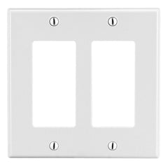 HUBBELL WIRING Bryant Electric P262W Wall Plate Non-Metallic Standard 2 Gangs