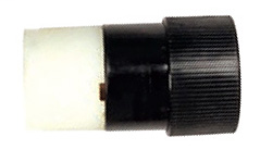 HUBBELL WIRING Hubbell Wiring Device-Kellems L515C 15 Amp 125 Volt 2-Pole 3-Wire NEMA L5-15R Black and White Locking Connector Body