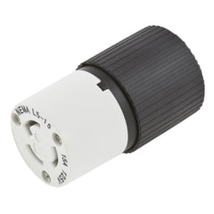 HUBBELL WIRING Hubbell Wiring Device-Kellems L515C 15 Amp 125 Volt 2-Pole 3-Wire NEMA L5-15R Black and White Locking Connector Body