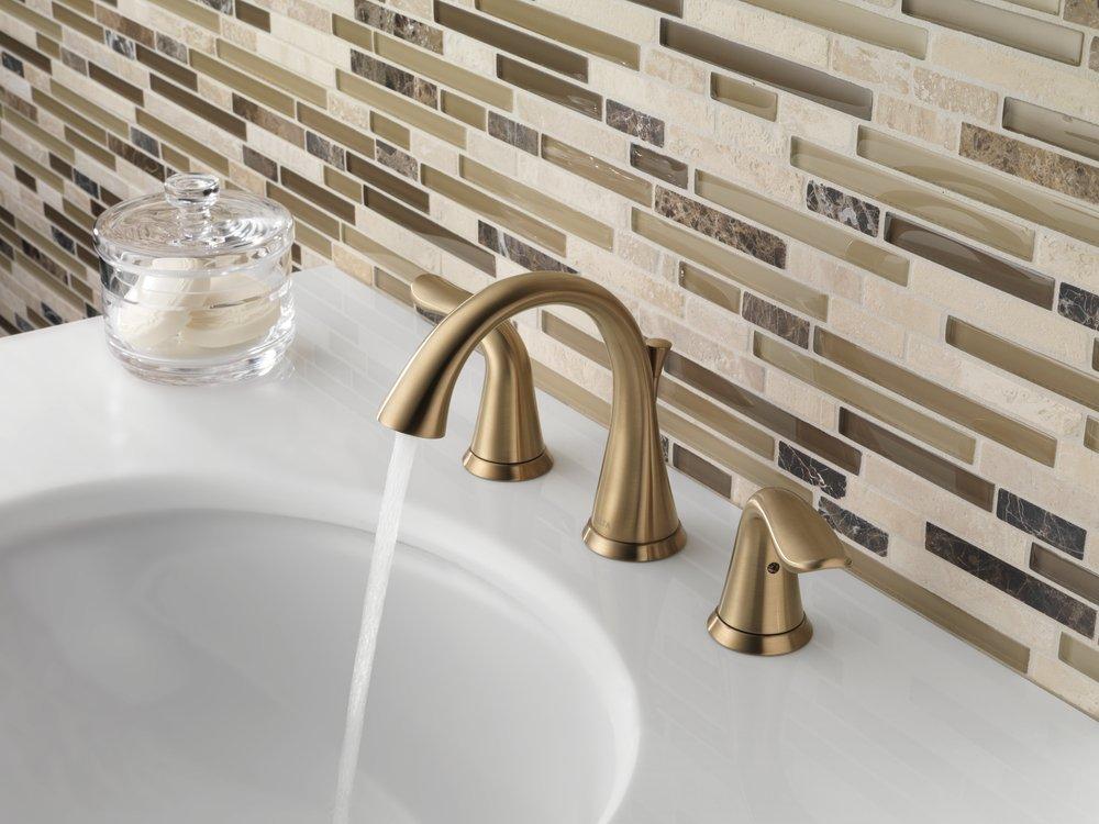 DELTA FAUCET Delta Faucet 3538-CZMPU-DST Lahara Two Handle Widespread Bathroom Faucet in Champagne Bronze