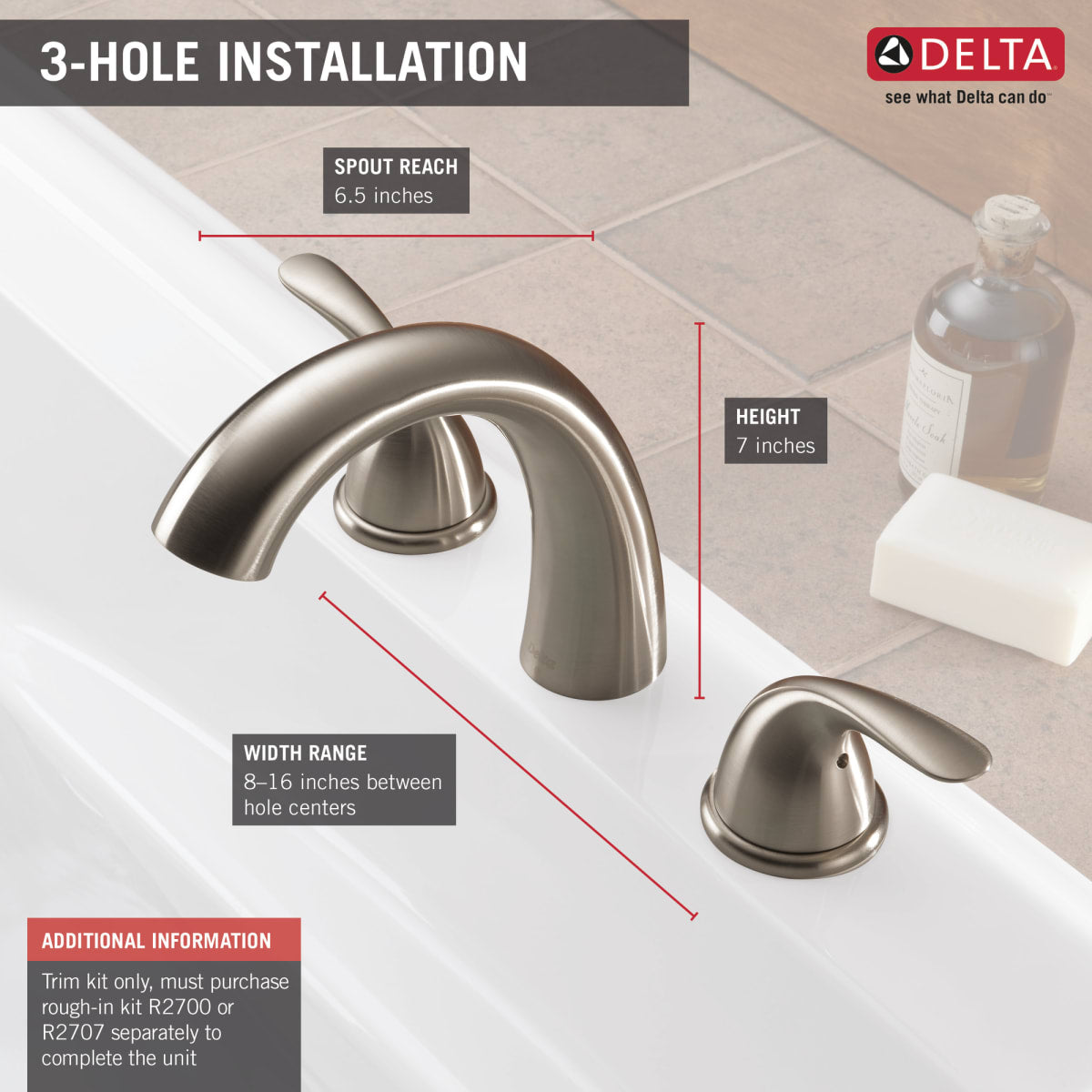 DELTA FAUCET Delta T5722-SS Classic: Garden Tub Trim