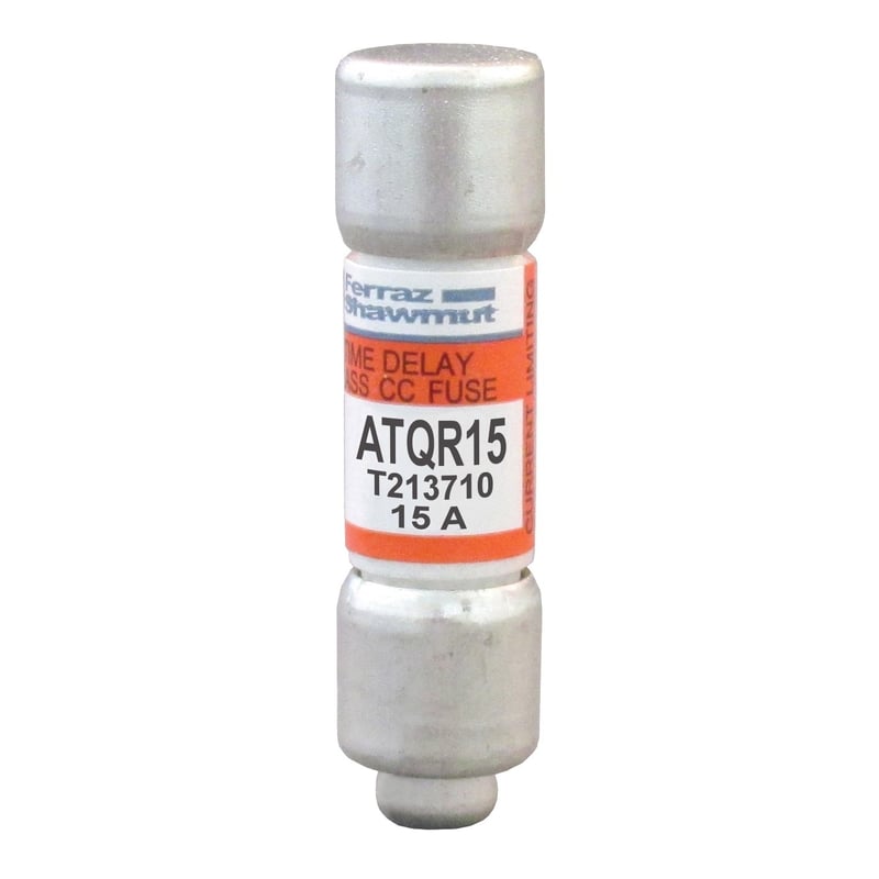MERSEN Mersen ATQR15 15 Amp, 600 Volt, Class CC, Time Delay Midget Fuse