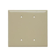 LEGRAND Pass & Seymour SPO23-I Jumbo Standard Sized Blank Wallplate, 2 Gangs, Ivory