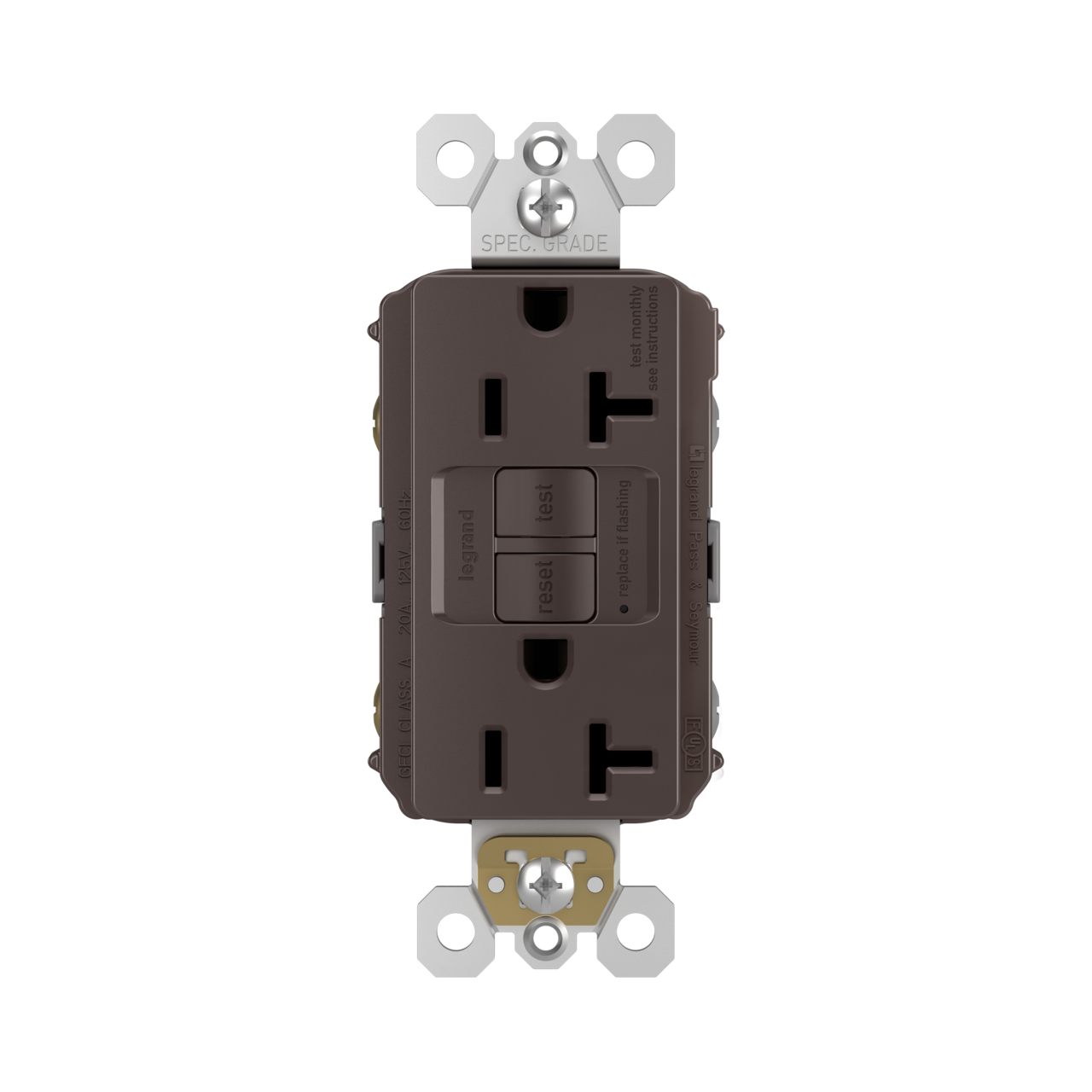 LEGRAND Legrand Pass & Seymour 2097-I Radiant 20A Duplex Self-Test GFCI Receptacle