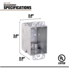 SOUTHWIRE Southwire G601-R 1-Gang Galvanized Steel Switch Box