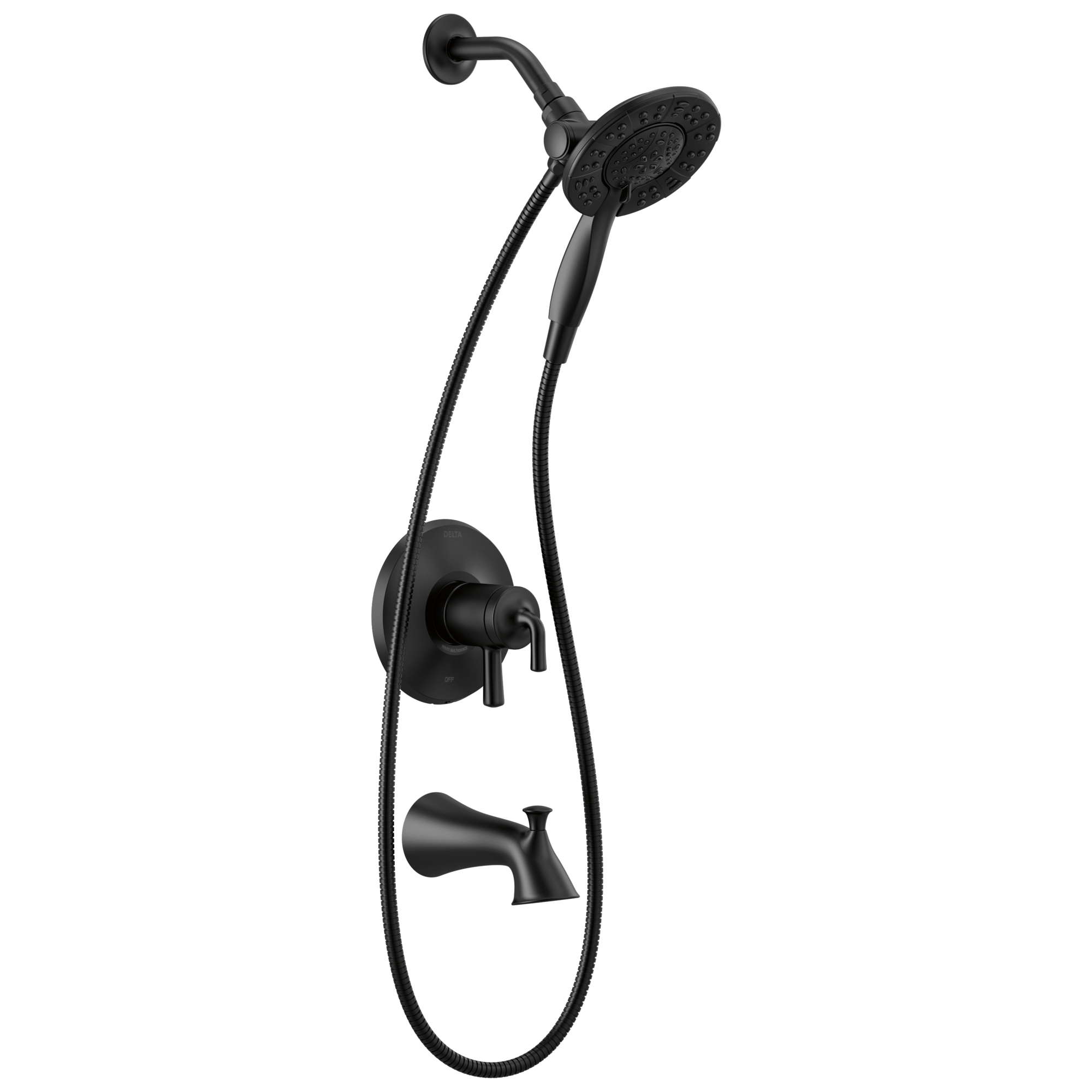 DELTA FAUCET Delta Faucet T17433-BL-I Tub/Shower Set-Trim Only Kayra Matte Black