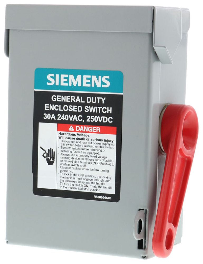SIEMENS Siemens GNF321A SWITCH SAF 240VAC 30A 3 1/3 60HZ