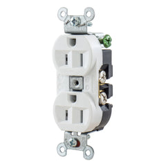 HUBBELL WIRING Hubbell 5262W 15 Amp 125 Volt 2-Pole 3-Wire NEMA 5-15R White Straight Blade Duplex Receptacle