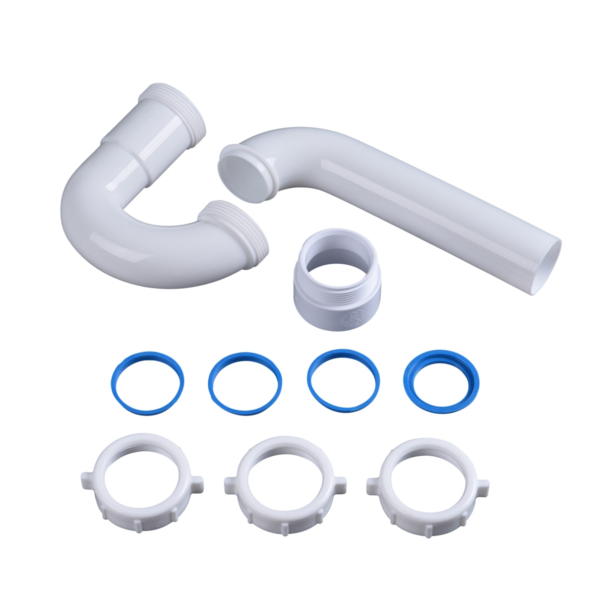 OATEY Dearborn P9703W 1-1/2 in. P-Trap with Threaded PVC Adapter, and Reversible J-Bend