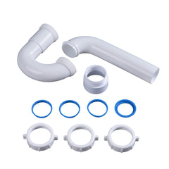 OATEY Dearborn P9703W 1-1/2 in. P-Trap with Threaded PVC Adapter, and Reversible J-Bend