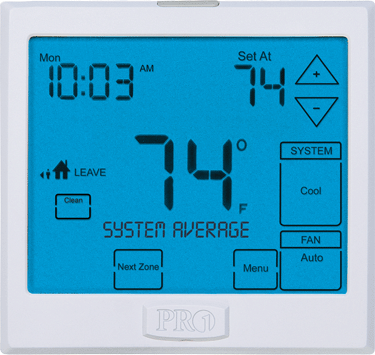 PRO1 IAQ Pro1 IAQ T955WH Thermostats 7 Day 5+1+1 Programmable Wireless 3Heat/2Cool