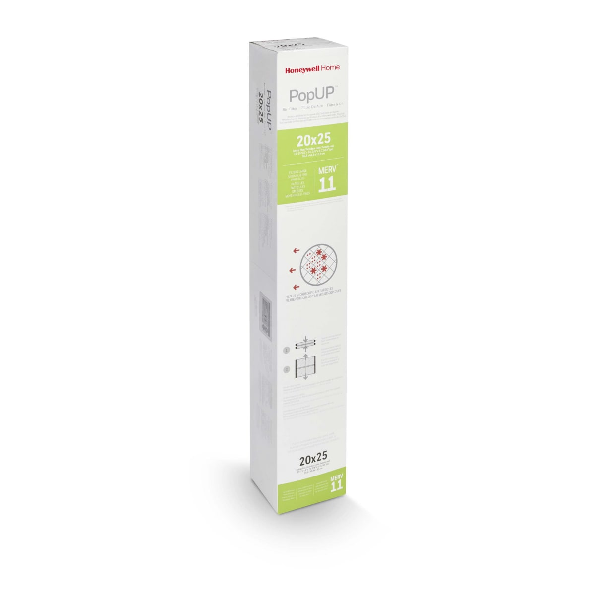RESIDEO Honeywell Home POPUP2400/U Replacement Filter, 16 in W x 5-7/8 in D x 27-1/8 in H, MERV: 11