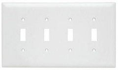LEGRAND Pass & Seymour TPJ4W Wall Plate 4-Gang Toggle Switch Jumbo