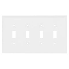 LEGRAND Pass & Seymour TPJ4W Wall Plate 4-Gang Toggle Switch Jumbo
