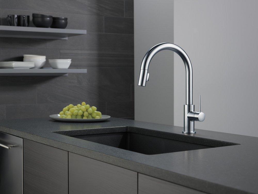 DELTA FAUCET Delta Faucet 9159-ARLS-DST Trinsic Single Handle Pull Down Kitchen Faucet