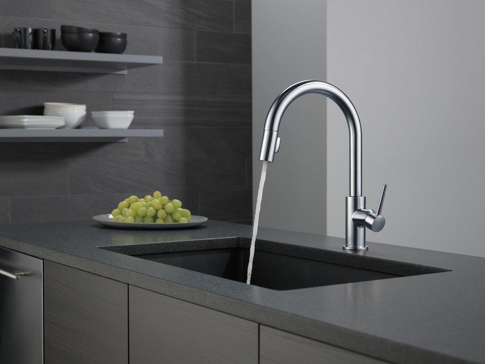 DELTA FAUCET Delta Faucet 9159-ARLS-DST Trinsic Single Handle Pull Down Kitchen Faucet