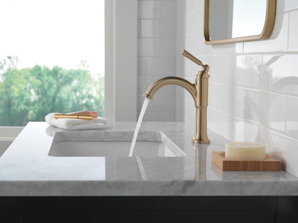 DELTA FAUCET Delta Faucet 535-CZMPU-DST Saylor Single Handle Bathroom Sink Faucet